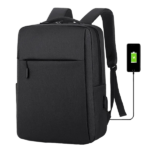 Business Slim Formal Laptop Backpack for up to 15.6 Inch – Durable Oxford Textile – USB Charging Port – Organized Compartments – Waterproof – Heavily Padded for Sensitive Electronics Impact Protection – BLACK
